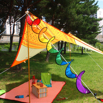 Korean outdoor colorful wind strip Camping windmill toy waterproof Christmas bunting lanyard Dynamic bunting decorative hair dryer