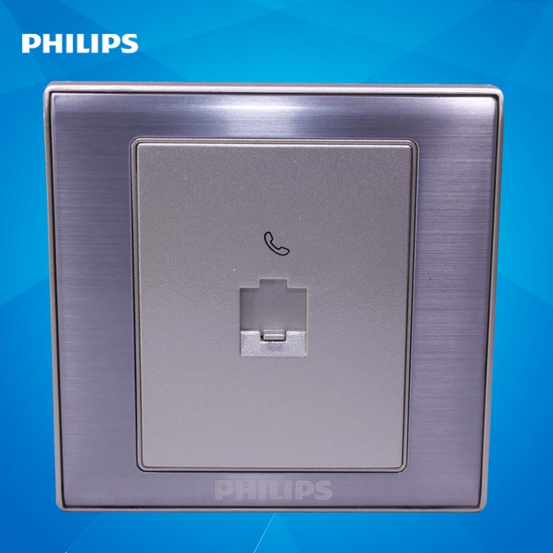 Philips wall switch panel socket 86 champagne gold Q8 801-4TU single telephone socket