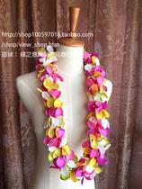 Hawaiian Hula Wreath Dance Neck Ring Performance Accessories hawaii flower lei Beach wreath