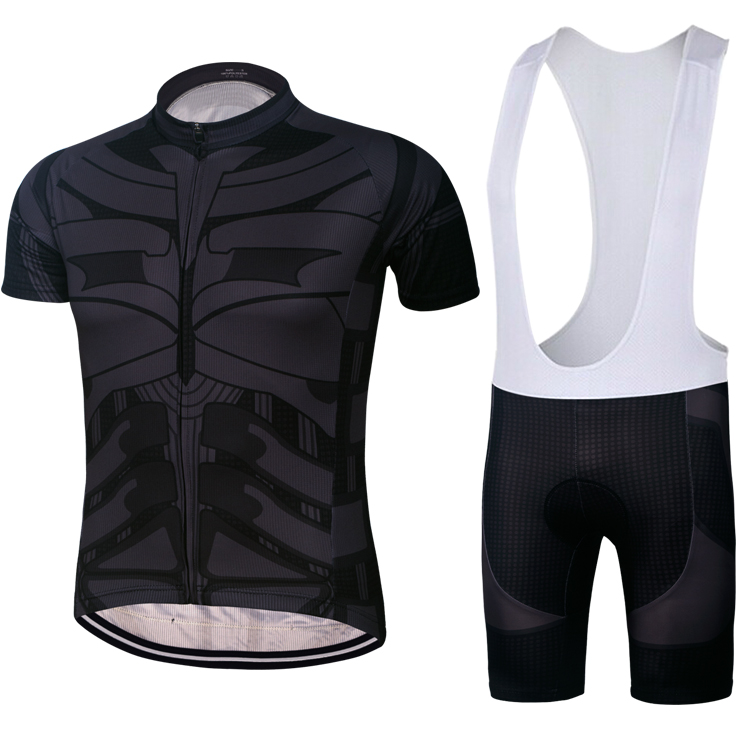 Special package Batman Batman cycling suit with strap and short sleeve suit American hero cycling suit