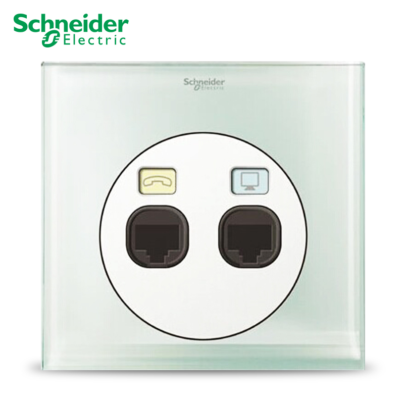 Schneider Aoji Switch Panel Schneider Aoji Series Switch Telephone Computer Socket Crystal Glass