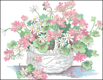 Cross stitch electronic drawings 398 DIM00152 plant 191W * 149H24 color XSD source file