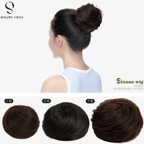 Silk Xuan wig set female headgear straight hair bun buckle pull rope hair bag plate hair bud meatball head small large
