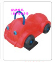 Kindergarten Parent-child playground Outdoor children cartoon animal Spring rocking horse rocking music Classic car rocking music