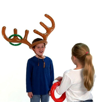 New inflatable Christmas antler throwing ring antler ferrule inflatable antler Christmas activity props