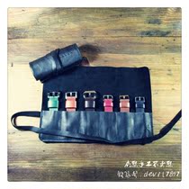 Grizzly bear pure hand sewn made retro personalized leather watch bag head layer cowhide sheepskin watch strap storage bag customization