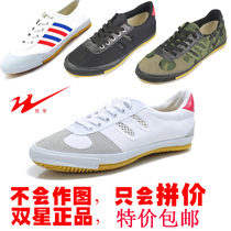 Double Star volleyball shoes beef tendon training martial arts exercise canvas shoes men and women running net running shoes test