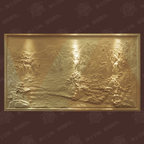 Factory direct living room hotel lobby sandstone relief mural sandstone background wall artificial sculpture water sky color