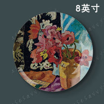 8-inch Louis Wattat oil painting decorative plate wall hanging plate American country garden ceramic plate ornaments