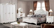 Snapping up European suites master bedroom furniture combination set wedding set double bed wardrobe dressing table six-piece set