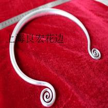 Miao silver national aluminum clothing accessories DIY clothing accessories ALUMINUM jewelry sliding big neck ring J