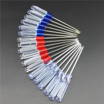 Small screwdriver with magnetic notebook 2mm cross screwdriver crystal transparent handle 3 inch handle 3MM * 75MM