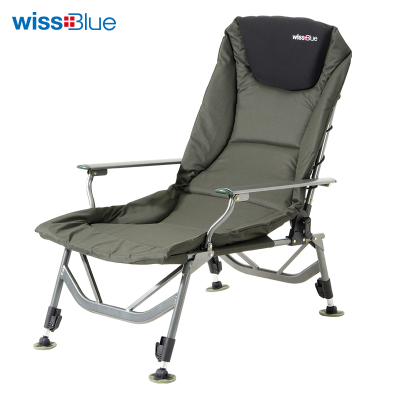 Wissblue authentic outdoor reclining chair recreational folding chair fishing folding chair aluminum alloy reclining chair portable