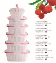 1-12 Jin direct selling plastic new material Poplar basket flat Strawberry Basket portable fruit basket automatic buckle with lid