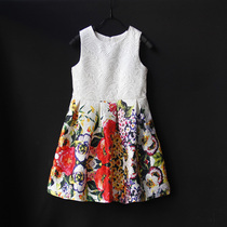  2021 autumn new girls vest dress children children middle and large baby princess dress parent-child mother-daughter outfit