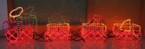 Heidi Christmas decorations Christmas scene ornaments 2 M color pipe lights train shape ornaments export tailings