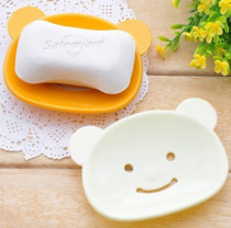 Full wholesale cute light loose bear soap box single layer soap dish bear soap dish