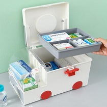 Cartoon medicine box Family packed ambulance childrens storage box Medical box Full set of medical box Emergency medicine box Household