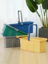 Plastic wash mop bucket rectangular household folding mop bucket for water storage car wash mop bucket single bucket laundry bucket