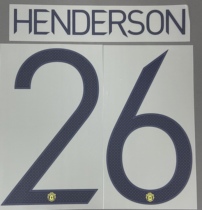 Premier League Manchester United 2021 season goalkeeper printing Cup match with No. 26 Henderson No. 1 de Gea SpId