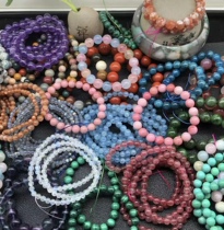 Marine Blue treasure tourmaline Garnet Purple Yellow Green white crystal bracelet cherry blossom south red agate orange Black gray blue moonlight bracelet