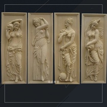 European-style figure sandstone sculpture bathing female figure Party building murals building Villa exterior wall decoration relief FRP imitation copper