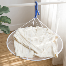 Japan drying net Sweater drying artifact Clothes tiled socks drying rack Folding drying basket Anti-deformation net pocket