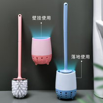 Toilet brush Household no dead angle toilet brush Toilet wall cleaning artifact long handle silicone toilet toilet brush