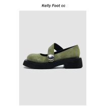 Mary Jane shoes female summer French style white 2022 retro 100 lap Inn wind small leather shoes thick bottom day JK small single shoes