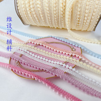 Color hair ball weaving embroidery handmade diy material clothing lace doll sleeve webbing small ball decorative accessories