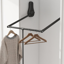 Wardrobe wardrobe Pull-down lifting hanging rod Cloakroom hardware crossbar damping buffer hanger retractable