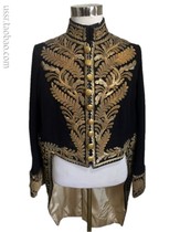 Fidelity 1900s British court Privy Council ambassador antique uniform large area Gold thread embroidery