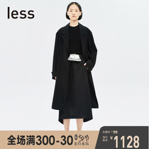 less windbreaker spring new product simple unilateral belt long-sleeved mid-length jacket female 291220830