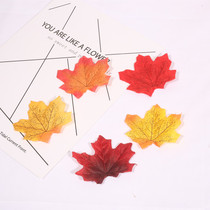 Photographic props paired with retro emulated maple leaves 5 pieces of leaves fake leaves to photograph the props