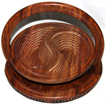 Fruit basket Pakistani wood carved wooden fruit plate