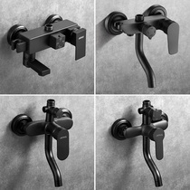 Black shower faucet switch hot and cold water mixing valve bathroom bath shower shower shower bathtub faucet