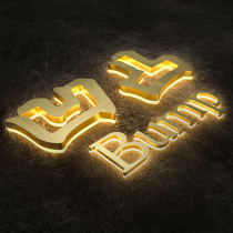 Stainless steel back luminous character door head signboard outdoor advertising production boundless rim neon led light box mini characters