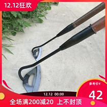 Hoe digging ground household weeding and weeding weeding artifact shovel all-steel thickened wood handle shovel grass loosening Garden