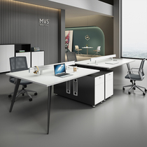 Manvis desk simple modern staff office staff station Screen Single double four White