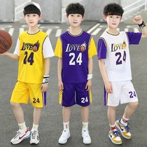 Childrens basketball suit Sports suit Boys summer childrens clothing jersey Youth boys and girls training game uniform