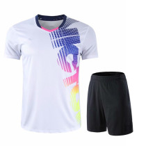 New badminton suit suit men and women breathable quick-drying short sleeve sportswear team custom match suit