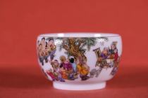 Jue kiln enamel color market map cylinder cup tea cup tea cup single Cup (Hua Yixuan)