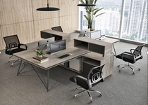 Modern simple conference table rectangular bar boss negotiation meeting training table Simple steel frame Wrought iron office furniture