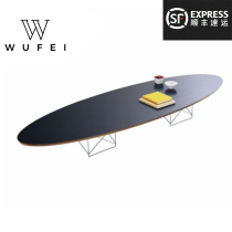Nordic minimalist surfing tea table large oval dining room Dining Room Bedroom Big Tea Table