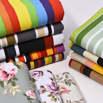 Bedroom bed curtain shading simple modern plaid cotton and linen curtain sofa cover pillow canvas fabric art