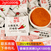Yilin spicy cumin seasoning powder 2g small package barbecue seasoning commercial sprinkling chili powder chicken chop fried household