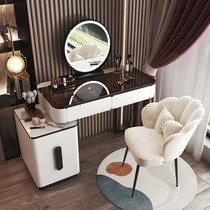 Glass Dresser Bedroom Light Luxurious Wind Makeup Bench Modern Minima Dresser Dresser New Makeup Table Containing Cabinet Incorporated