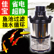 Koi fish pond pump large flow circulation filter pump 304 stainless steel outdoor Jiabao large frequency conversion submersible pump