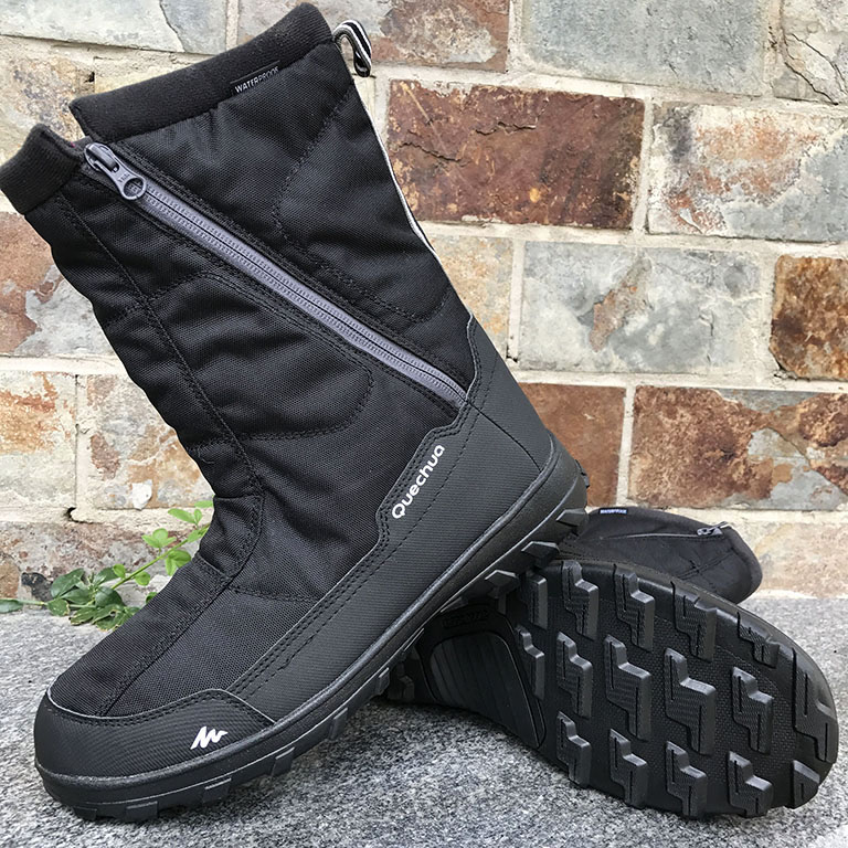 Decathlon sports bag mail men's warm, waterproof and cold proof boots high top snow boots cotton shoes Quechua