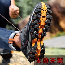 Lion Card Outdoor Climbing Shoes male and female Waterproof Anti-Slip Wear and Climbing Shoes Summer Breathable Lightweight Hiking Shoes Genuine Leather